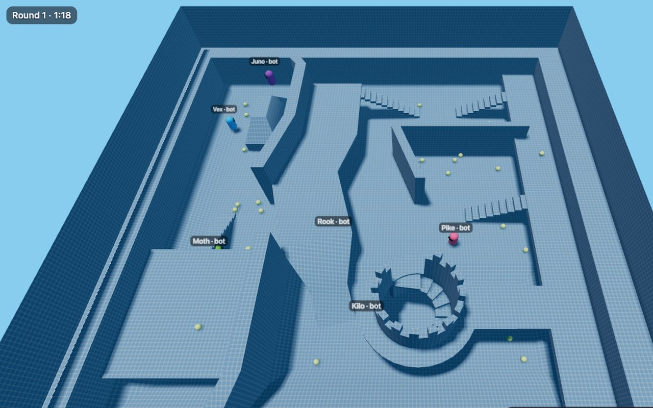 Octree Arena, a moment of play